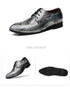 Elegant Patent Leather Derby Shoes for Men – Formal Wedding and Business Office Footwear with Pointed Toe Design, Available in Size 48